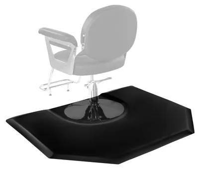Image de Tapis de salon de coiffure VEVOR, 1225x1505 mm, tapis de sol anti-fatigue, tapis debout, tapis de sol de salon de coiffure de 25 mm d'épaisseur, surface PVC facile à nettoyer & bords biseautés pour éviter de trébucher