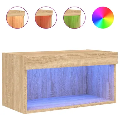 Obrázek produktu pro vidaXL TV skříňka s LED světly Sonoma dub 60x30x30 cm