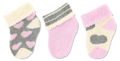Zdjęcie produktu dla Sterntaler Baby - Skarpetki dla dziewczynek, wzór serca, zestaw 3 sztuk, różowe, rozmiar 0-4 miesiące