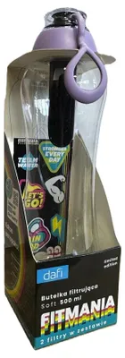 Produktbild von Dafi Soft Filterflasche 0,5L mit 2 Filtern Schwarz