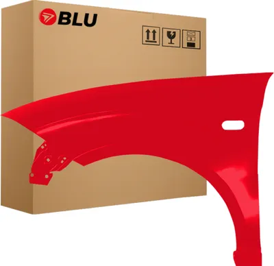 Image de BLU Aile Compatible avec Seat Altea 5P1/5P5 LS3H Gauche Rot Emocion | 2004-2015 | Avant | Peint| Prêt à Monter | Acier