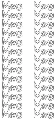 Produktbild von Einzelner Bogen Konturensticker für Menü-Karten, goldfarben, 10 x 23 cm