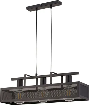 Zdjęcie produktu dla Lampa wisząca Albert czarna 3xE27x15W metal wym:80x60x16cm IP20 Sigma Lighting