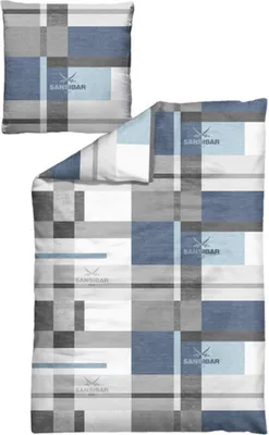 Produktbild von Bettwäsche Sansibar Cliff (2 tlg), 135x200 cm, 100% Baumwolle, Karo Design, blau