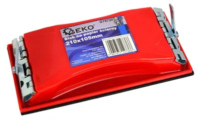 Obrázok produktu pre Držiak na brúsny papier 210 x 105mm, s klipmi, protišmyková základňa, Geko