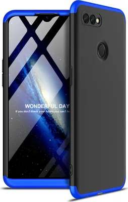 Produktbild von Für OPPO A12 Handyhülle 360 Grad Full Protection Case Blau schwarz blau