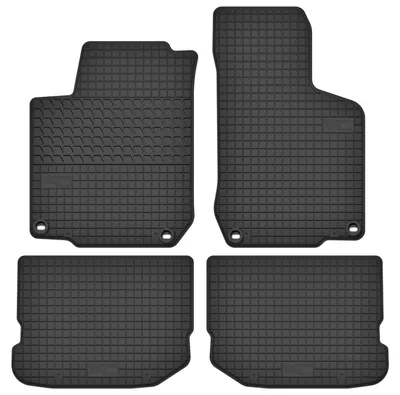 Image de Tapis de sol en caoutchouc pour Volkswagen Golf IV 1997-2006 (hayon/break) – 4 pièces, noirs, sur mesure