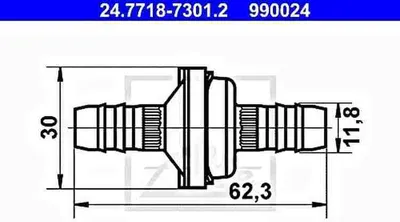 Immagine prodotto di ATE Valvola, linea del vuoto Articolo: 24.7718-7301.2