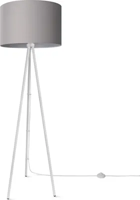 Produktbild von Stehleuchte Wohnzimmer Schlafzimmer Dreibein Stofflampenschirm Stehlampe E27 Uni