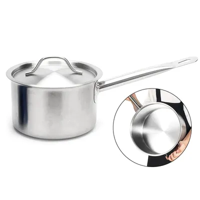 Produktbild von Edelstahl-Stielkasserolle (3 L - Ø 18 cm) mit Schüttrand, spülmaschinen-und backofengeeignet - Induktion