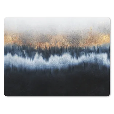 Produktbild von MuchoWow® Mauspad Mousepad Abstrakt - Gold - Luxus - Blau 40x30 cm - Mousepads - Maus Mat - Pad - Mausunterlage - Anti Rutsch