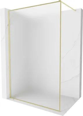 Immagine prodotto di Mexen Kioto-F parete doccia Walk-in con cornice 130 x 202 cm, brina 8 mm, oro spazzolato - 800-130-104-55-30