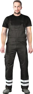 Produktbild von Arbeitslatzhose mit Reflektoren schwarz 62