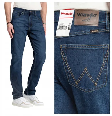 Obrázek produktu pro WRANGLER | Pánské džíny, sportovní střih, modré, rovný střih, džínové kalhoty, W40 L32