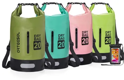 Immagine prodotto di Borsa impermeabile da 20 litri con tracolla regolabile, colore verde
