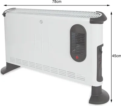 Produktbild von Perel Konvektorheizung 3000W, elektrischer Konvektor, Heizlüfter mit 3 Heizstufen, Turbolüfter,