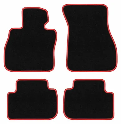 Immagine prodotto di Tappetini in moquette per BMW 2 F44 2020- (coupé) – set 4 pezzi, nero/rosso, su misura – Wielganizator CARLUX