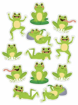 Imagen del producto de Decoraciones para ventanas de doble cara - Ranas 01, 12 unidades