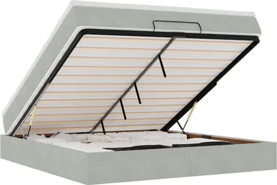 Obrázok produktu pre vidaXL Osmanská posteľ s matracom svetlosivá 160x200 cm zamat