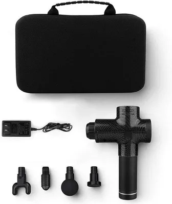 Imagen del producto de Dispositivo electrónico para aliviar la tensión muscular, con 30 niveles de ajuste, función de masaje y terapia, y 6 cabezales de masaje diferentes