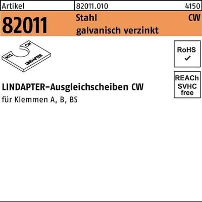 Produktbild von Ausgleichscheibe R 82011 CW M 16 / 3,0 Stahl galvanisch verzinkt