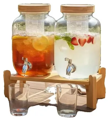 Obrázek produktu pro Dávkovač nápojů, objem 3,8 l, skleněný design, MULTI