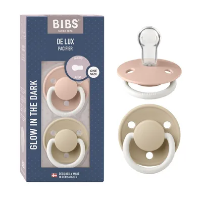 Image de Sucettes Bibs De Lux en silicone, 0-36 mois, lot de 2, Blush Night/Vanilla Night