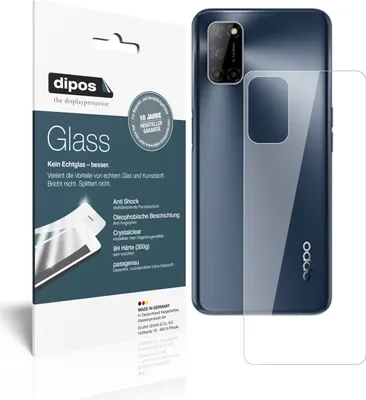 Zdjęcie produktu dla 2x folia ochronna na tylną obudowę Oppo A52 - folia antywstrząsowa 9H z tworzywa sztucznego Dipos Glass