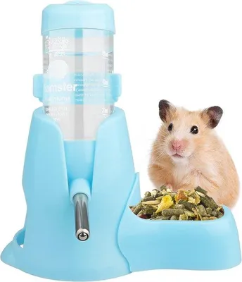 Produktbild von Famanu 3-in-1 Haustier Trinkflasche und Futterstation ohne Leckagen - Für Hamster, Kaninchen, Chinchillas und mehr