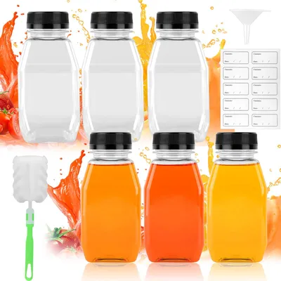 6er-Set Mini-Kühlschrankflaschen 280 ml, auslaufsicher, wiederverwendbar