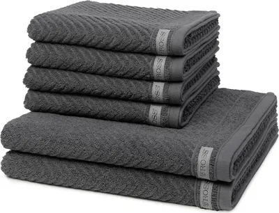 Produktbild von Ross Smart 4 X Handtuch 2 X Duschtuch im Set Frottee gerippt 520 g/m² superweich, Hautfreundlich saugstark pflegeleicht, Gewebte Bordüre modernes Design