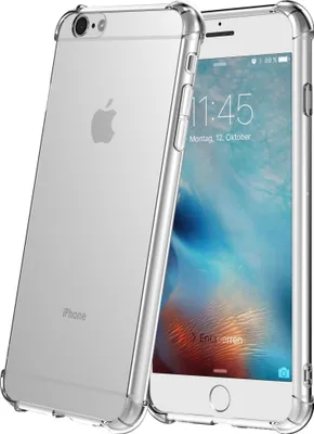 Produktbild von Handyhülle passend für iPhone 6/6s  transparent - Stoßfeste TPU Silikonhülle mit Bumper Shockproof - Smartphonica