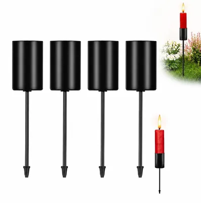 4er-Set Kerzenhalter aus Metall, 11 cm, für Tisch & Deko