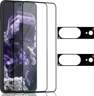Produktbild von 2-Pack Displayschutzfolie für Google Pixel 8 und 2-Pack Linsenschutzfolie – gehärtetes Glas 9H – 3D in Supqualität