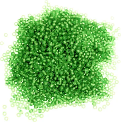 10g Rocailles Glasperlen rund gelbgrün