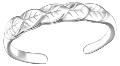 Produktbild von Zehenring Zehring feine Struktur Blatt 925 Silber