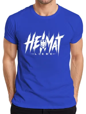 Produktbild von Heimat Liebe Deutschland Bundesadler Wappen Statement Sarkasmus Herren T-Shirt, Blau, S