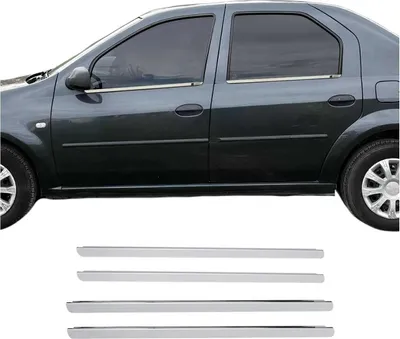 Zdjęcie produktu dla Listwy okienne do Dacia Logan 2008-2013 stal nierdzewna chrom 4szt