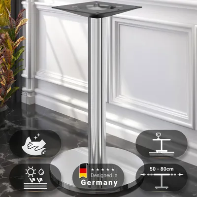 Produktbild von NIZZA | Bistro Stehtischgestell | Edelstahl | Fuß: Ø 50 cm | Höhe: 105 cm | Tischgestell Rund, Bartischgestell