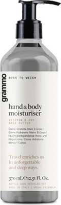 Produktbild von Hand & Body Lotion 370 ml "grammo" , Körpercreme, mit Vitamin E und Sheabutter im Pumpspender