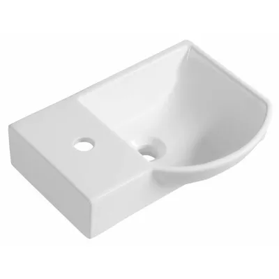 Produktbild von Sapho LITOS Ecke Keramik-Waschtisch 45x32cm, Wasserhahn links, Weiß