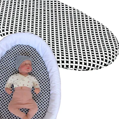 Produktbild von BABYLUX Spannbettlaken für Kinderwagen Spannbetttuch Bettlaken 107. Marokko Schw