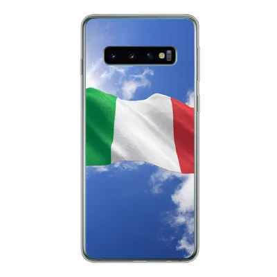 Produktbild von MuchoWow® Handyhülle Schutzhülle Hülle für Samsung Galaxy S10 Die Flagge Italiens weht am Himmel Silikon Softcase Handy Hülle - Handytasche