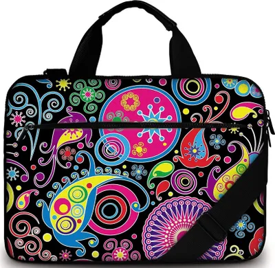 Produktbild von Laptoptasche / Notebooktasche 15 - 15.6 Zoll aus Canvas, Schmutz & wasserabweisend, Paisley