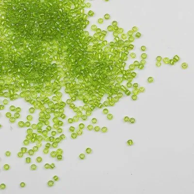 Produktbild von Transparante glaskralen, groen, veelkleurig, 8/0, 3 mm, für Schmuckherstellung