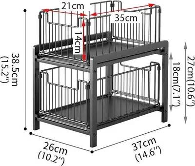 Obrázek produktu pro Organizér pod dřez – multifunkční odkládací deska 37 (d) x 26 (š) x 38,5 (v) cm