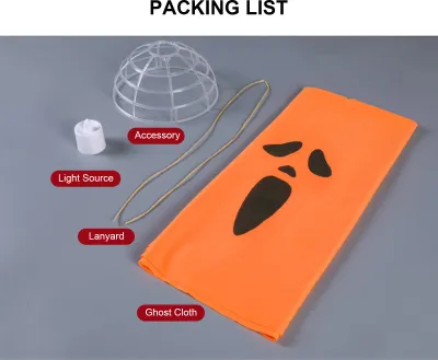 Zdjęcie produktu dla Lampa wisząca z duchem, horror, świetlna atmosfera Halloween, dekoracja