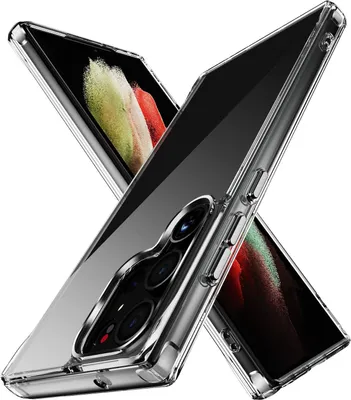Produktbild von Galaxy S23 Ultra Hülle, Kristall Klar PC Hartschale TPU Bumper Ecke Kante Stoßfest Schutzhülle für Samsung Galaxy S23 Ultra