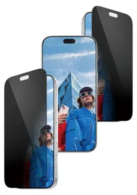 Zdjęcie produktu dla PanzerGlass ® 2-Way Privacy Screen Protector iPhone 18 Pro | Ultra-Wide Fit w. EasyAligner, Apple - iPhone 18 Pro, Aplikacja na sucho, Odporny na zadrapania, Odporny na wstrząsy, Przezroczysty, 1 szt.