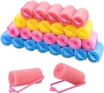 Obrázek produktu pro Pěnové natáčky na vlasy 30 mm, 4 barvy, pro ženy, dívky a děti, natáčky, kadeřnické natáčky